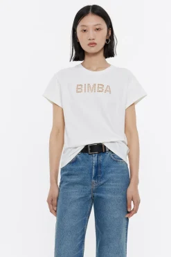 Sale BIMBA Y LOLA Camiseta Logo Bordado Marfil