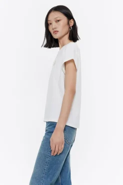 Sale BIMBA Y LOLA Camiseta Logo Bordado Marfil