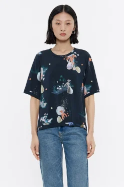 Shop BIMBA Y LOLA Camiseta Nudo Waves Antracita