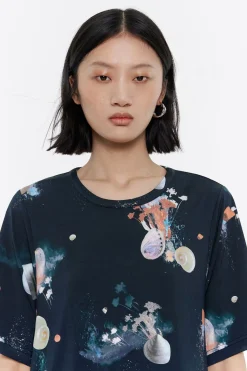 Shop BIMBA Y LOLA Camiseta Nudo Waves Antracita