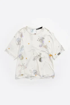 Shop BIMBA Y LOLA Camiseta Nudo Waves Marfil