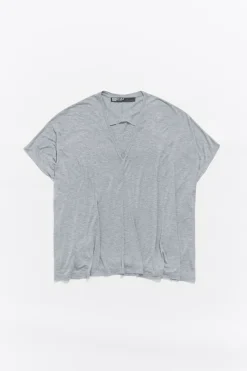 Fashion BIMBA Y LOLA Camiseta Oversize Larga Lurex Gris