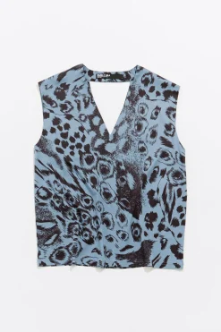 Hot BIMBA Y LOLA Camiseta Recta Algodon Animal Mix Azul