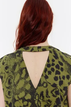 Discount BIMBA Y LOLA Camiseta Recta Animal Mix Verde