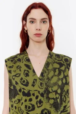 Discount BIMBA Y LOLA Camiseta Recta Animal Mix Verde