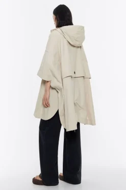 Discount BIMBA Y LOLA Capa Oversize Algodon Piedra