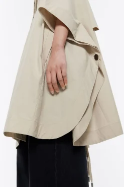 Discount BIMBA Y LOLA Capa Oversize Algodon Piedra