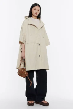 Discount BIMBA Y LOLA Capa Oversize Algodon Piedra