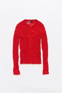 Best BIMBA Y LOLA Cardigan Ajustado Punto Rojo