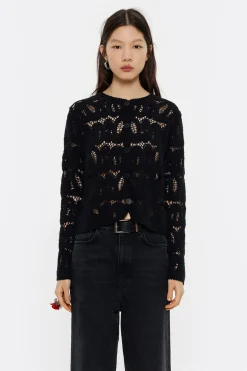 Cheap BIMBA Y LOLA Cardigan Algodon Jacquard Negro