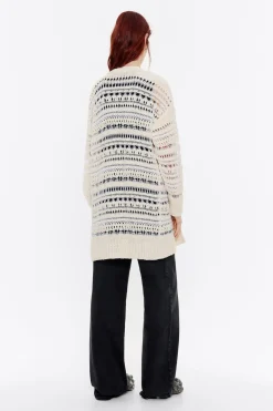 Fashion BIMBA Y LOLA Cardigan Desagujado Marfil