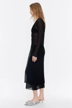 Cheap BIMBA Y LOLA Cardigan Largo Maxi Punto Negro