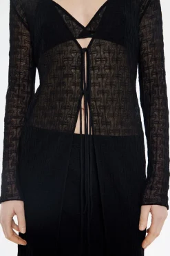 Cheap BIMBA Y LOLA Cardigan Largo Maxi Punto Negro