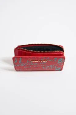 Hot BIMBA Y LOLA Cartera Grabado Cocodrilo Roja