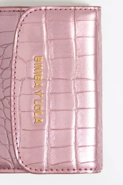Cheap BIMBA Y LOLA Cartera Grabado Cocodrilo Rosa Claro