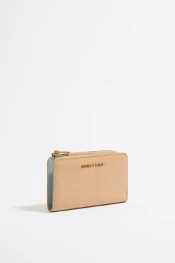 Best BIMBA Y LOLA Cartera Grabado Cocodrilo Arena