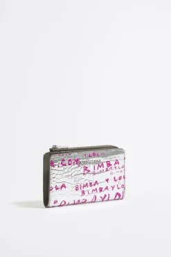 Cheap BIMBA Y LOLA Cartera Grabado Cocodrilo Plata