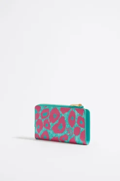 New BIMBA Y LOLA Cartera Leopard Turquesa