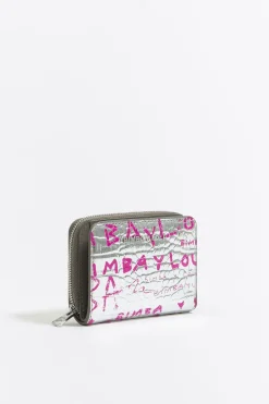 Best BIMBA Y LOLA Cartera Solapa Grabado Cocodrilo Plata