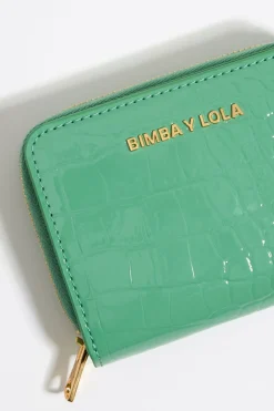 Flash Sale BIMBA Y LOLA Cartera Solapa Grabado Cocodrilo Verde