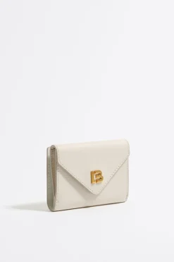 Best Sale BIMBA Y LOLA Cartera Solapa Piel Blanco Roto