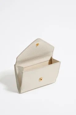 Best Sale BIMBA Y LOLA Cartera Solapa Piel Blanco Roto