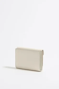 Best Sale BIMBA Y LOLA Cartera Solapa Piel Blanco Roto