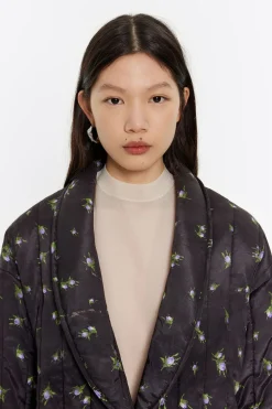 Clearance BIMBA Y LOLA Cazadora Acolchada Flowers Negra