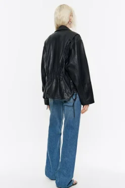 Sale BIMBA Y LOLA Cazadora Biker Piel Negra