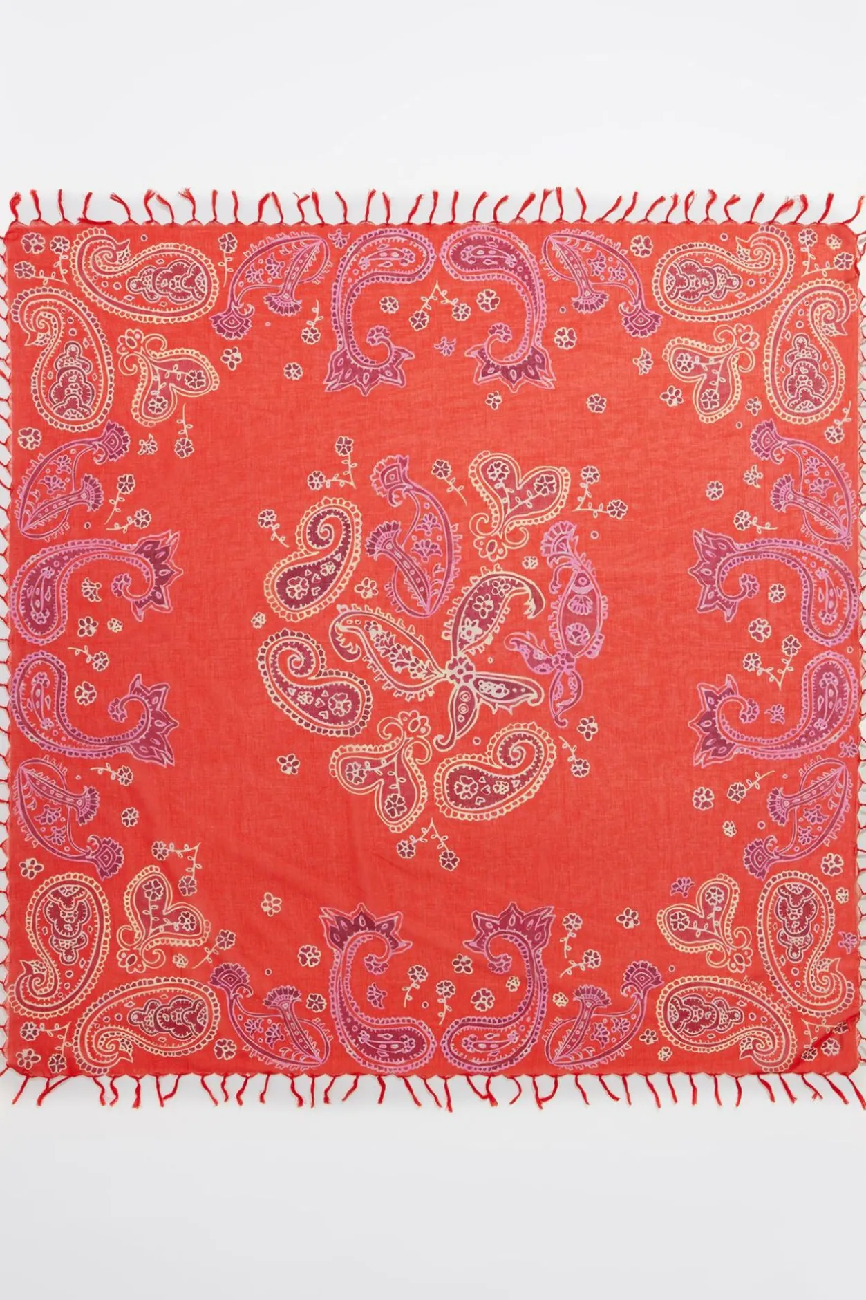 Outlet BIMBA Y LOLA Chal Pasley Acuarela Rojo