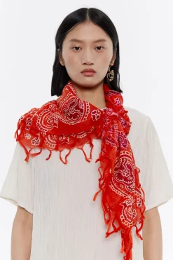 Outlet BIMBA Y LOLA Chal Pasley Acuarela Rojo