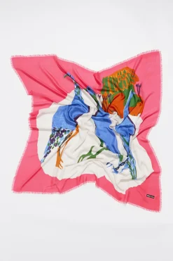Hot BIMBA Y LOLA Chal Patos Acuarela Fucsia