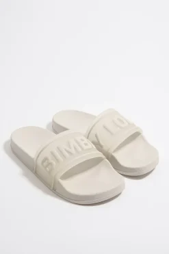 Clearance BIMBA Y LOLA Chancla Pala Logo Blanca