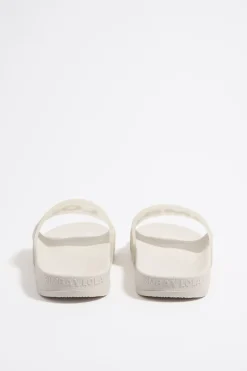 Clearance BIMBA Y LOLA Chancla Pala Logo Blanca