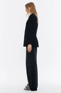 Shop BIMBA Y LOLA Chaqueta Ajustada Tweed Negra