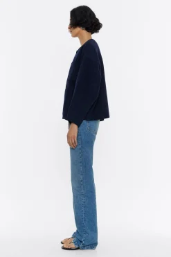 New BIMBA Y LOLA Chaqueta Doble Faz Azul Marino