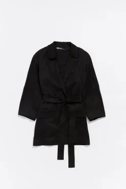 Hot BIMBA Y LOLA Chaqueta Fluida Cruzada Negra