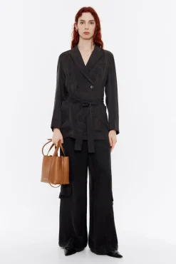 Outlet BIMBA Y LOLA Chaqueta Fluida Cruzada Negra