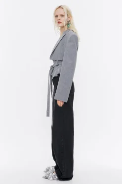 Shop BIMBA Y LOLA Chaqueta Sastre Corta Gris