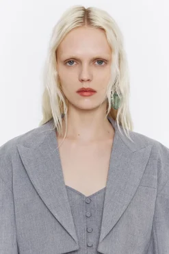 Shop BIMBA Y LOLA Chaqueta Sastre Corta Gris