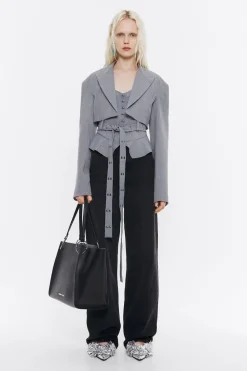 Shop BIMBA Y LOLA Chaqueta Sastre Corta Gris