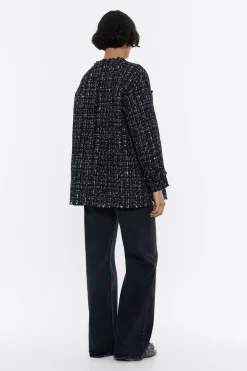 Fashion BIMBA Y LOLA Chaqueta Tweed Desflecada Negra