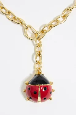 Clearance BIMBA Y LOLA Collar Cadena Y Mariquita Rojo