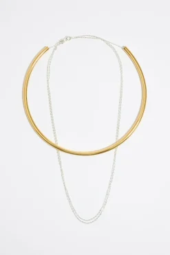 Discount BIMBA Y LOLA Collar Choker Y Cadena Plateada