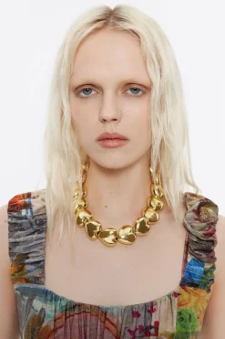 Outlet BIMBA Y LOLA Collar Corazones Dorado