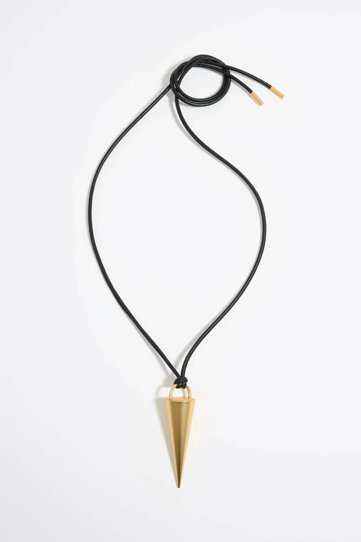 Clearance BIMBA Y LOLA Collar Cordon Piel Y Pincho Dorado Mate