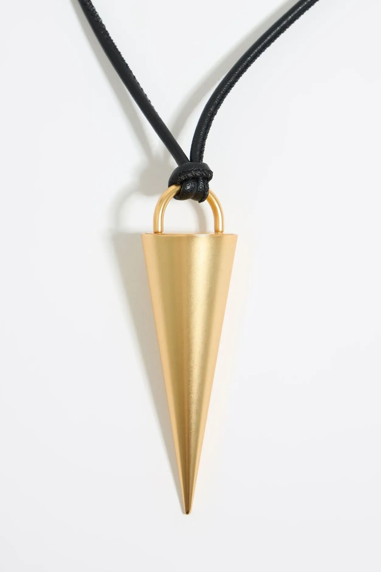 Clearance BIMBA Y LOLA Collar Cordon Piel Y Pincho Dorado Mate