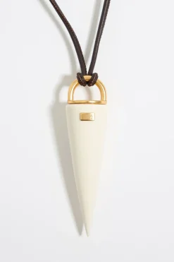 Online BIMBA Y LOLA Collar Cordon Piel Y Pincho Ceramica