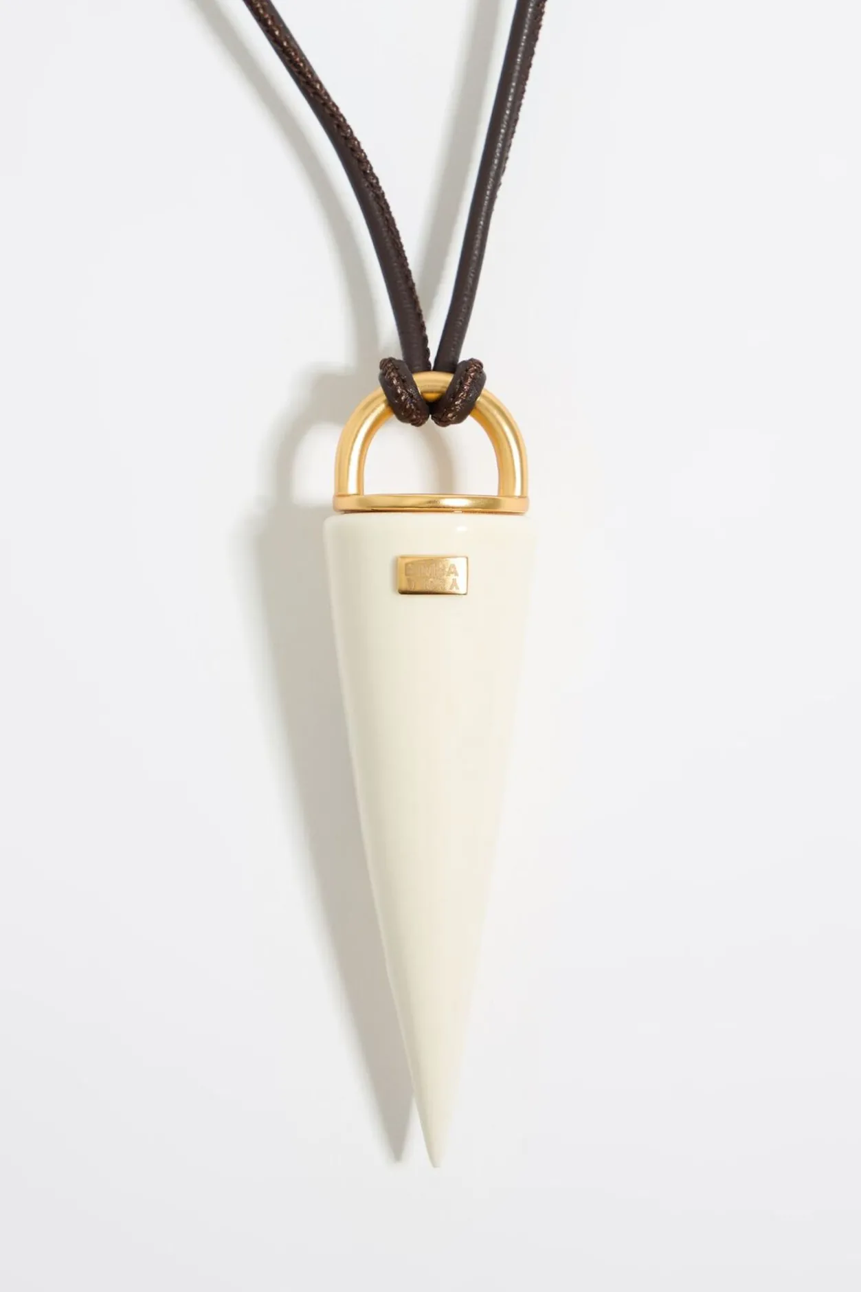 Shop BIMBA Y LOLA Collar Cordon Piel Y Pincho Ceramica