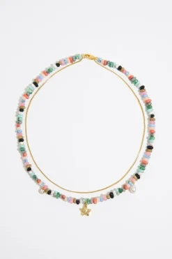 Best BIMBA Y LOLA Collar Doble Caracolas Y Piedras Multicolor